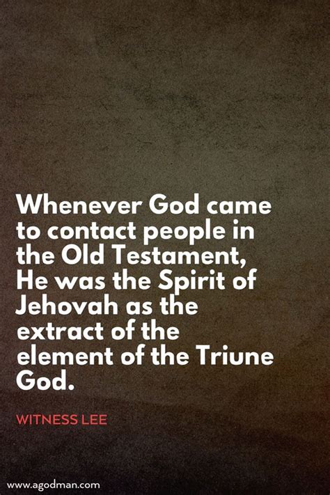 The Spirit of Jehovah with the Element of the Triune God in God’s Relation with Man | Christian ...