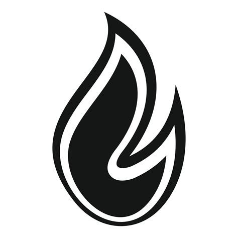 Fire flame grill icon, simple style 14650085 Vector Art at Vecteezy