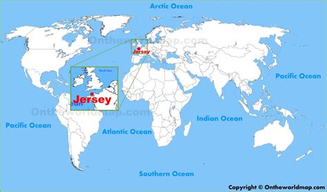 Jersey location on the World Map