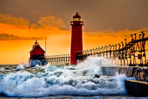 Grand Haven Michigan photo by Bob Peskorse Jr. | Grand haven, Michigan art, Scenic pictures