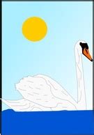 Swimming Swan clip art free vector | Download it now!