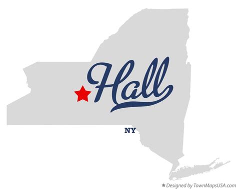 Map of Hall, NY, New York