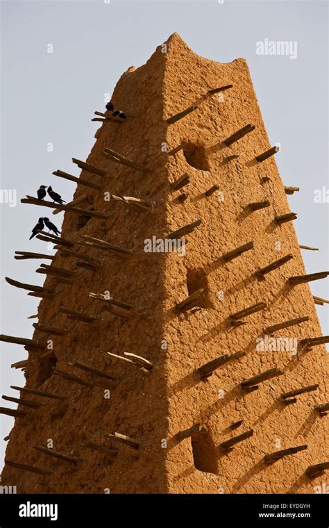 Niger, Sahara Desert, Agadez Region, Close up view of Agadez Grand ...