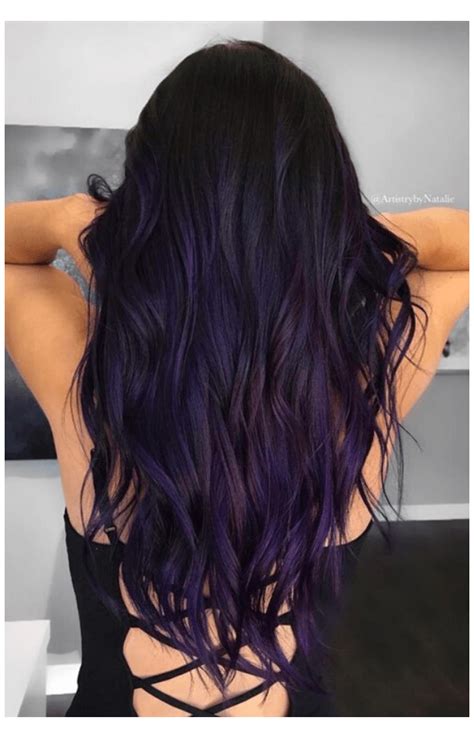 Dark purple hair coloring - saadframe