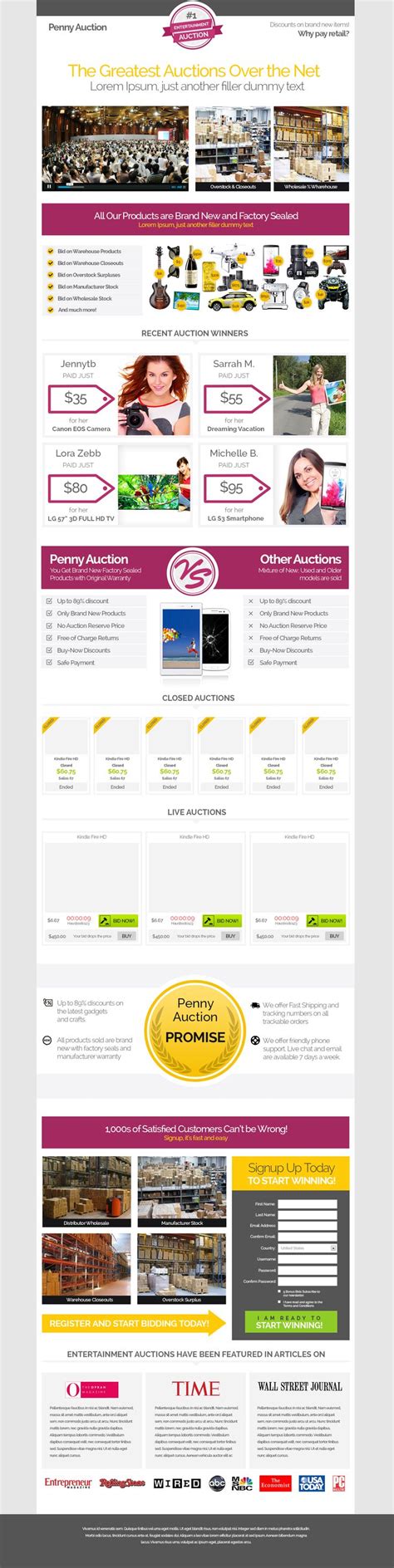 Download it FREE here! http://themegrapher.com/landing-pages/responsive-bootstrap-auction ...