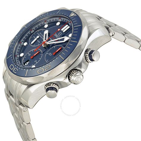 Omega Seamaster Diver Chronograph Blue Dial Steel Men's Watch ...