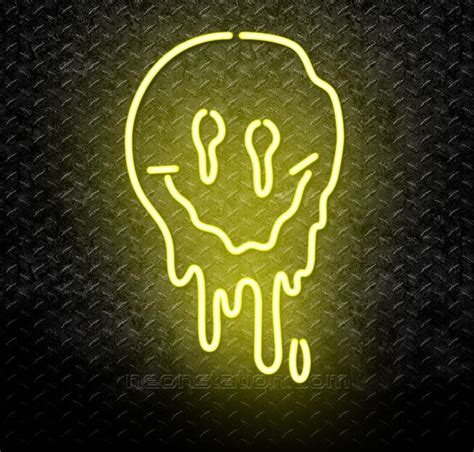 Melted Smiley Face Neon Sign For Sale // Neonstation