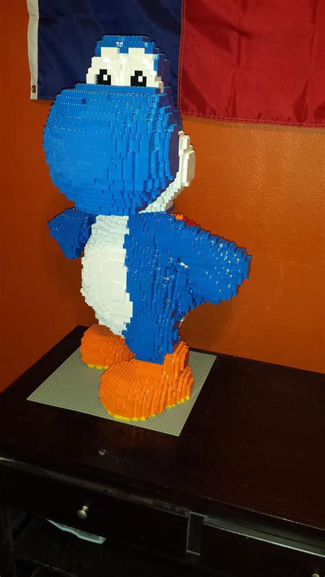 Finished my Lego Yoshi! 80cm or 29 inches : r/lego