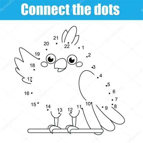 Connect Dots Children Educational Drawing Game Dot Dot Numbers Game — Stock Vector © bonnyheize ...