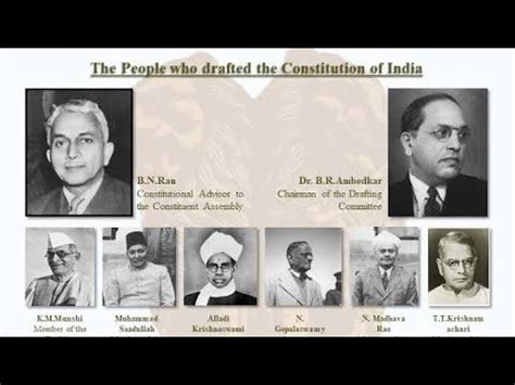 Members of Drafting committee of Indian Constitution. - YouTube