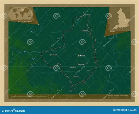 Fenland, England - Great Britain. Physical. Labelled Points of C Stock ...