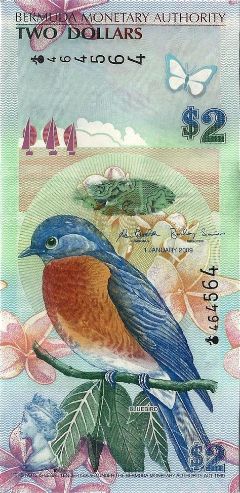 My Currency Collection: Bermuda Currency 2 Dollars banknote 2009 Bluebird