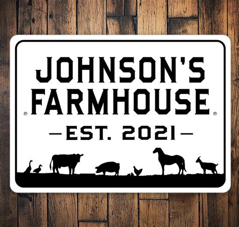 Custom Family Farm Sign, Family Farm Signs, Decor for Farmers, American ...