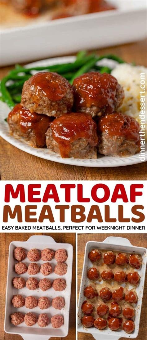 Easy Meatloaf Meatballs Recipe - Dinner, then Dessert