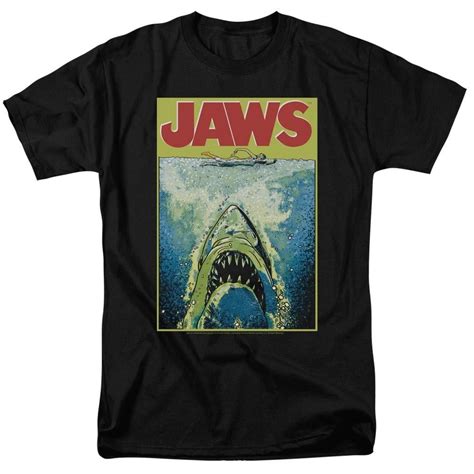 Jaws - Jaws Movie Poster Retro Vintage Classic Universal Studios Men's ...