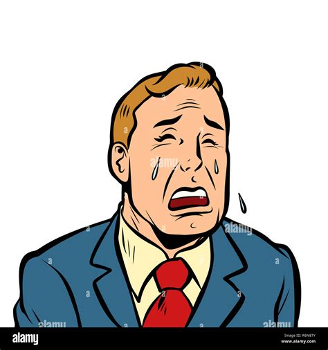 Funny man crying Stock Photo - Alamy