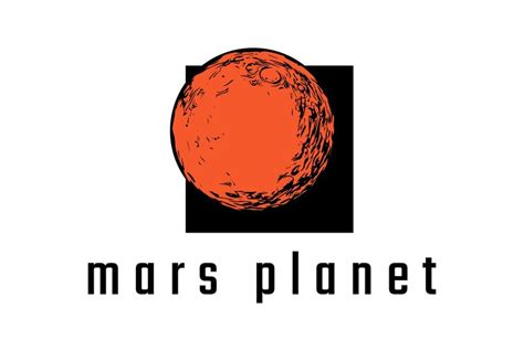 Premium Vector | Vintage retro red mars planet symbol for space science ...