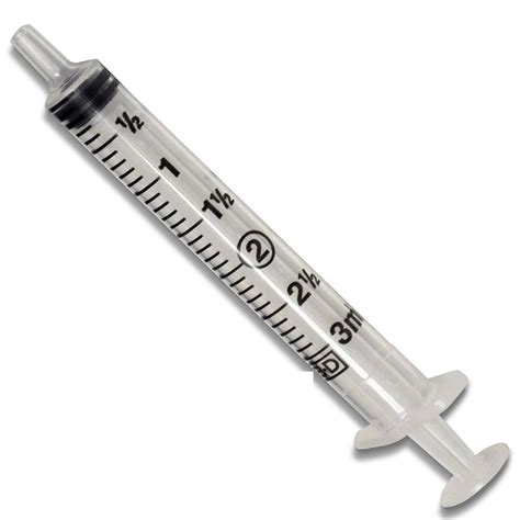 BD Becton-Dickinson 100ct-3ML New Syringes Only Luer Slip Tip No Needle NON-STERILE - Walmart ...
