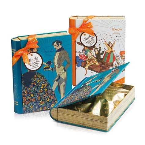 Assorted Dark + Milk Chocolates Tin Book Gift Box // Venchi Chocolates ...