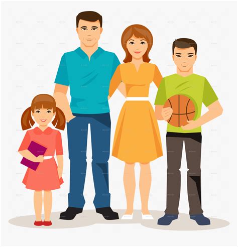 Transparent Animated Family Clipart - Transparent Background Family ...