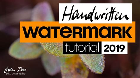 Signature Watermark Tutorial 2019 – create one-click Vector Watermarks in Photoshop and ...