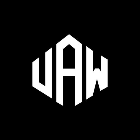 UAW letter logo design with polygon shape. UAW polygon and cube shape logo design. UAW hexagon ...