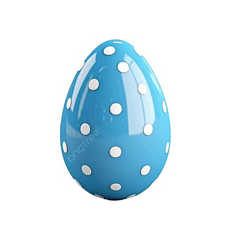 Blue Easter Egg With White Polka Dot, Blue, Polka Dot, Easter PNG Transparent Image and Clipart ...