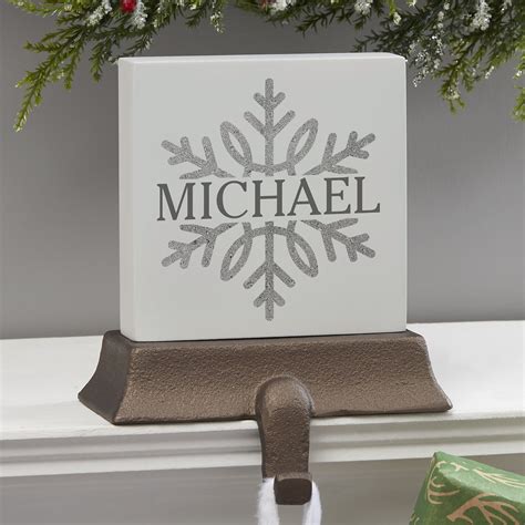 Silver and Gold Snowflakes Personalized Christmas Stocking - Etsy