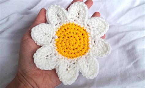 Crochet Flower Daisy Coasters, Personalized Handmade Gift, Wedding Decoration, Valentine's Day ...