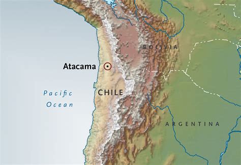 Atacama Desert Physical Map