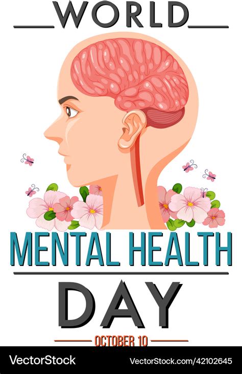 Poster design for mental health day Royalty Free Vector