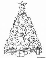 Phenomenal Christmas Tree Gifts Coloring Page Printable sketch template