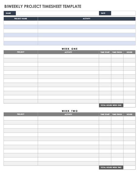 Construction Timesheet Template Excel