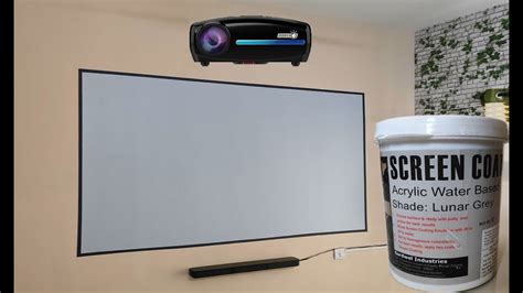 DIY Projector wall screen making with GARDWEL SCREEN COATING paint for BORSSO MARS 10 projector ...