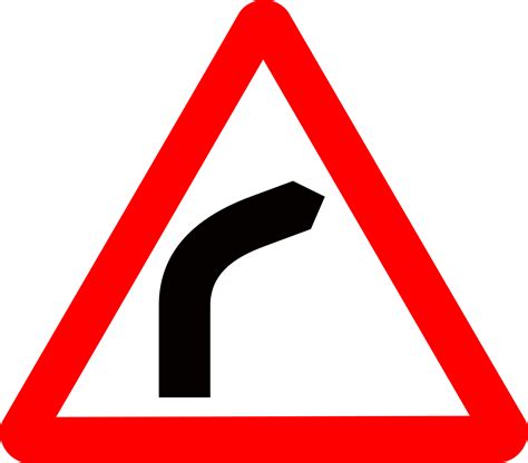 Clipart - Roadsign Curve ahead