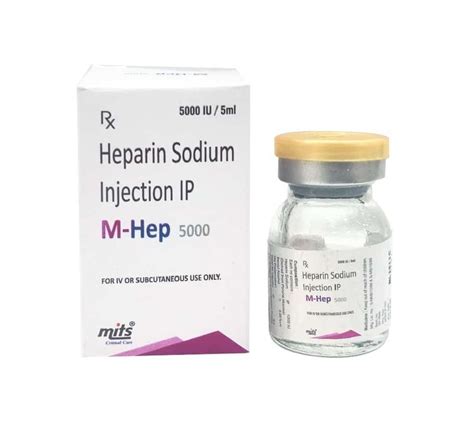 Heparin Sodium Injection Ip 5000 I.u at Rs 136/vial | Heparin Injection ...