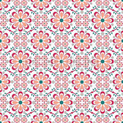 All Over Flowers Seamless Vector Pattern Design