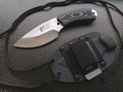 Micarta EDC Fixed Blade Knife Horizontal Vertical Concealed Carry Kydex ...