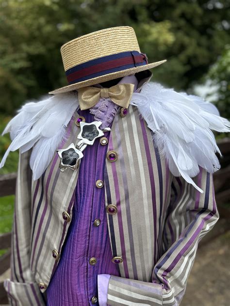 Masquerade Purple Striped Elton John Costume - Masquerade