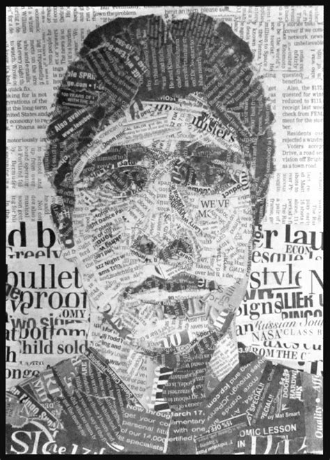 Newspaper Collage Portrait