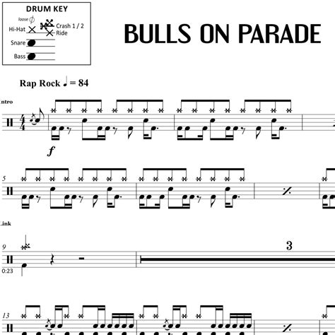 Bulls on Parade - Rage Against the Machine - Drum Sheet Music | OnlineDrummer.com