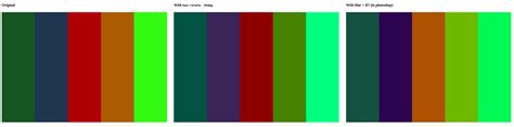 html - CSS filter: use hue rotation to change certain colors only (like Photoshop Hue/Saturation ...