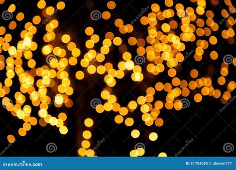 Background of Yellow Christmas Lights Stock Image - Image of glowing, blurry: 81754683