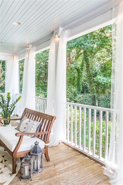 DIY Outdoor Curtains and Screened Porch for Under $100 | Screened porch ...