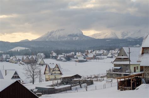 Premium Photo | Snow-capped mountain village