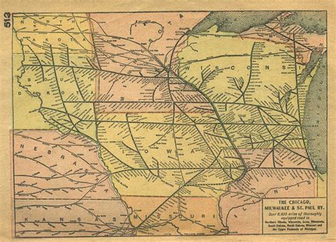 Milwaukee Road Railroad Map - San Antonio Map