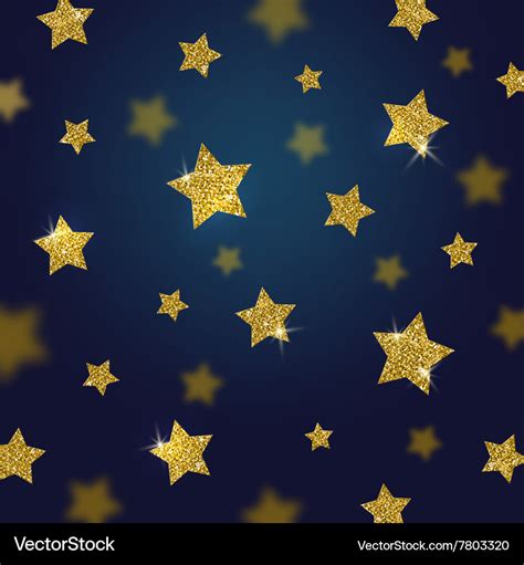 Gold Glitter Stars Background