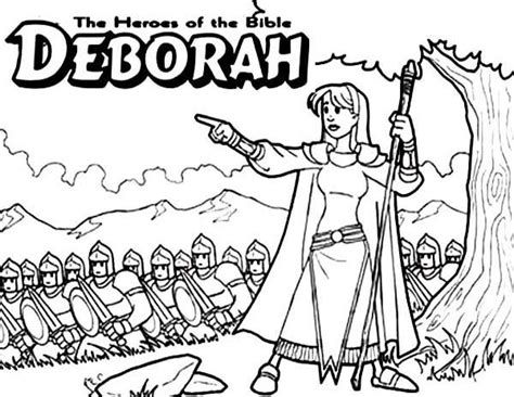 Deborah The Bible Heroes Coloring Page - NetArt | Bible coloring pages ...