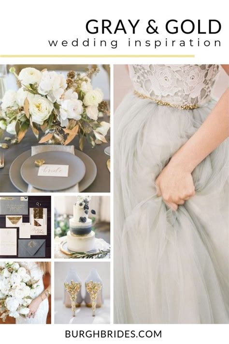 Modern Gray & Gold Wedding Inspiration | Burgh Brides