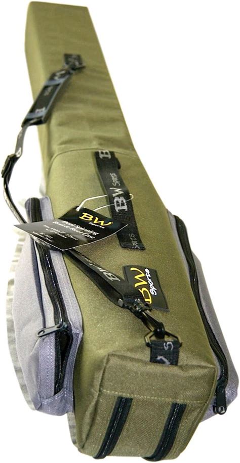 BW Sports 7 ft. Dual Spinning Rod and Reel Case, Rectangle Rod Chambers for Large Line Guides ...